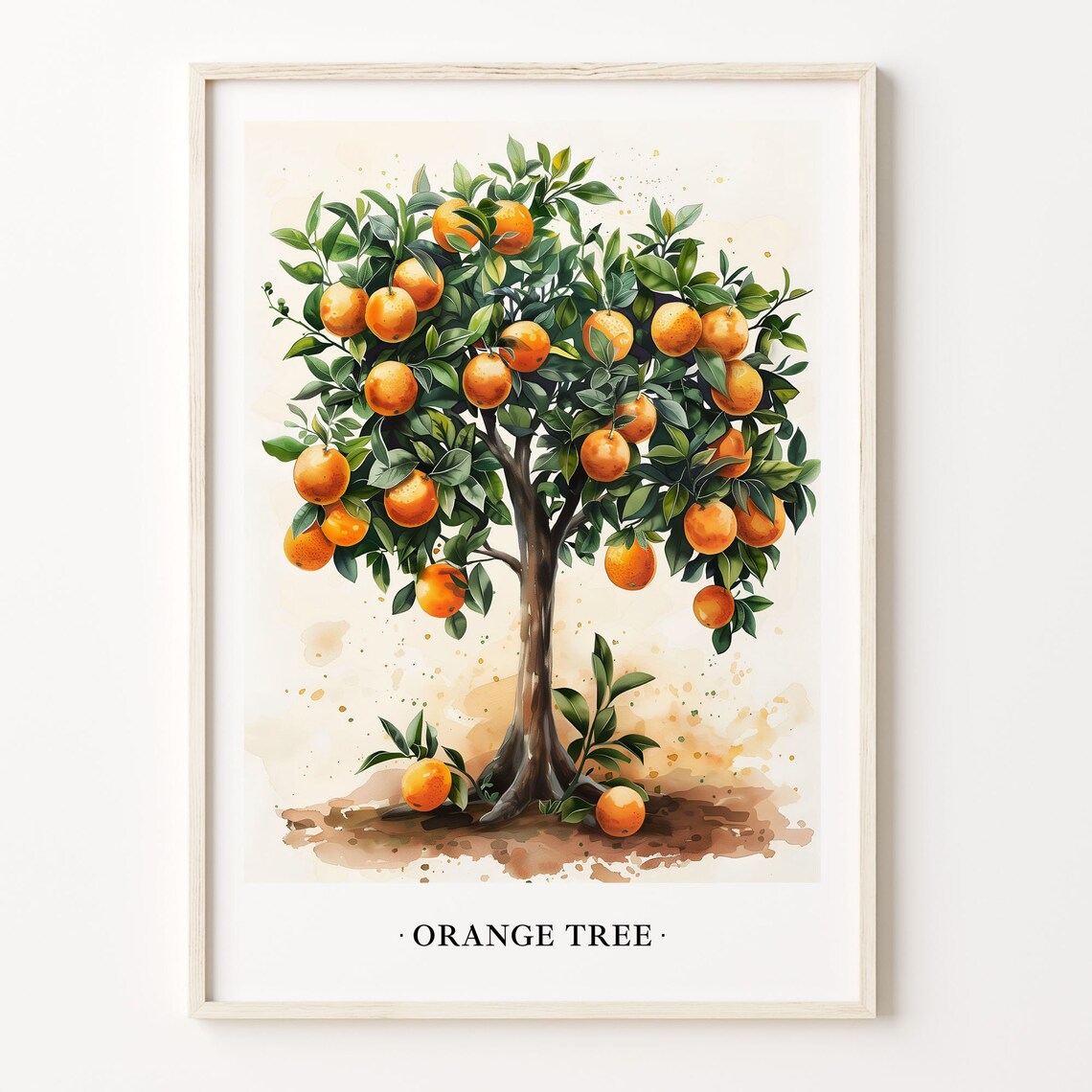 Orange Tree Botanical Art Print, Kitchen Decor