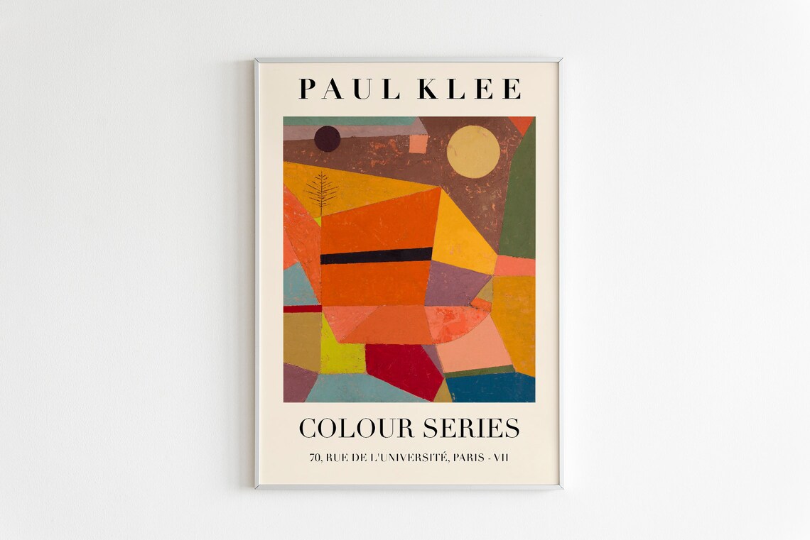 Paul Klee Colour Series Geometric Sun Moon Shapes Exhibition Poster
