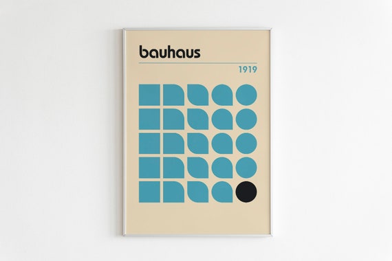 Bauhaus Exhibition Poster Modern Minimalist Contemporary Art High Quality Print Minimalistic Exhibition Abstract