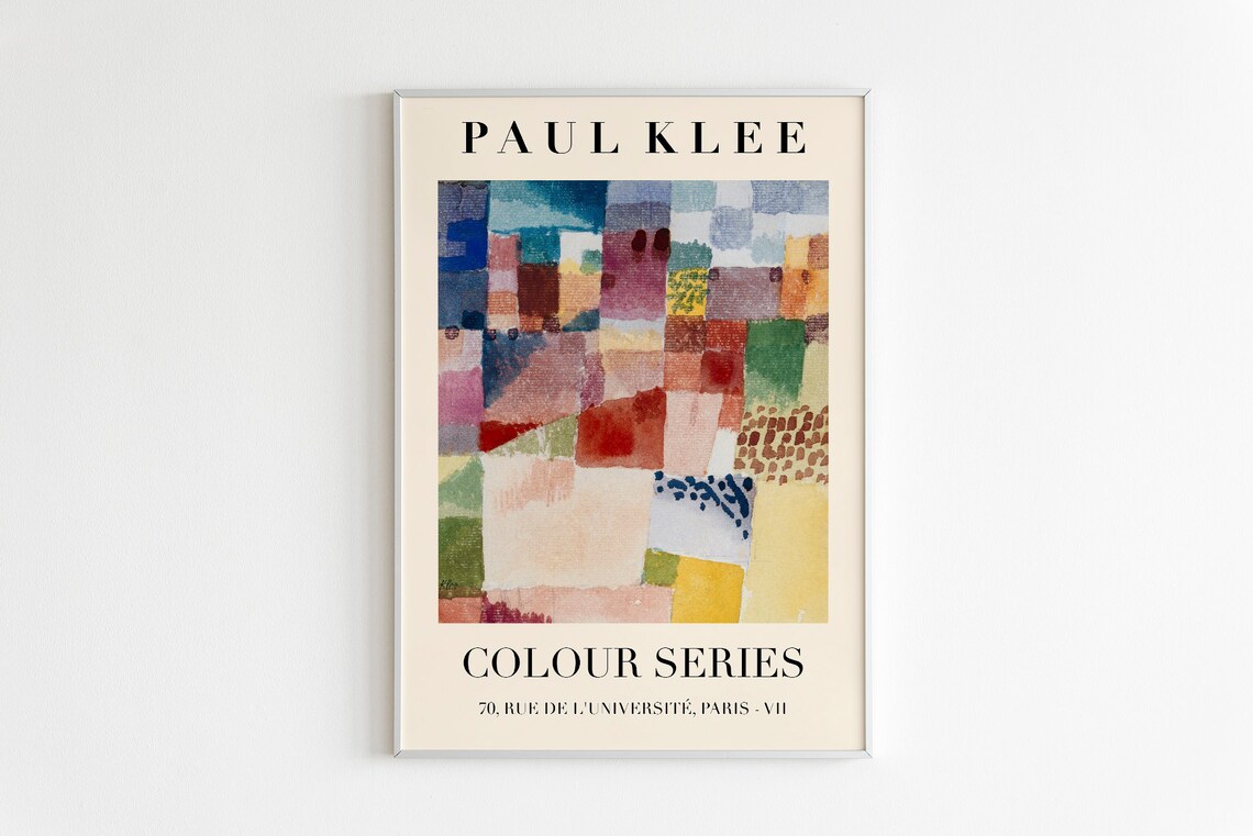 Paul Klee Colour Series Abstract Mosaic Squares Exhibition Poster