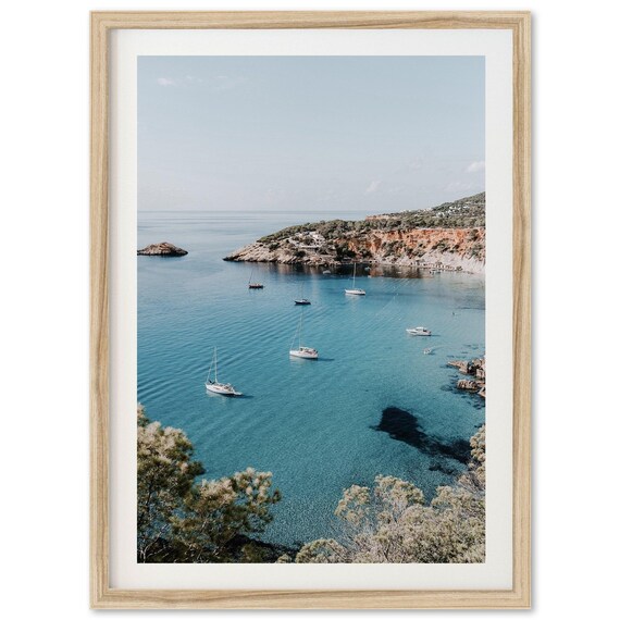 Ibiza Coastal Sailing Travel Poster, Fine Art
