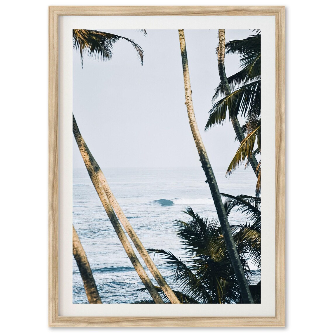 Tropical Surf Print, Ocean Beach Palm Trees