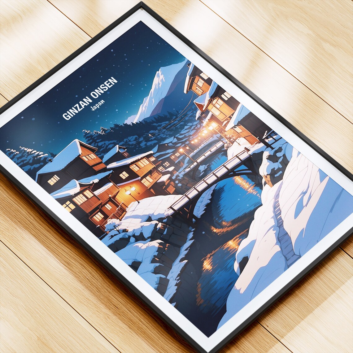 Ginzan Onsen Travel Poster Japan Travel Print Vintage Style Art Unique Gift Japanese Onsen Decor Perfect For Travel Lovers - Image 4