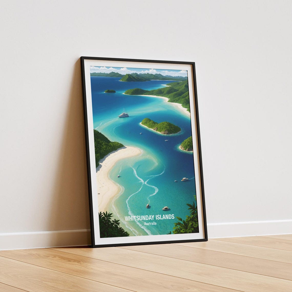 Whitsunday Islands Aerial Turquoise Bays Queensland Coast Poster - Image 5
