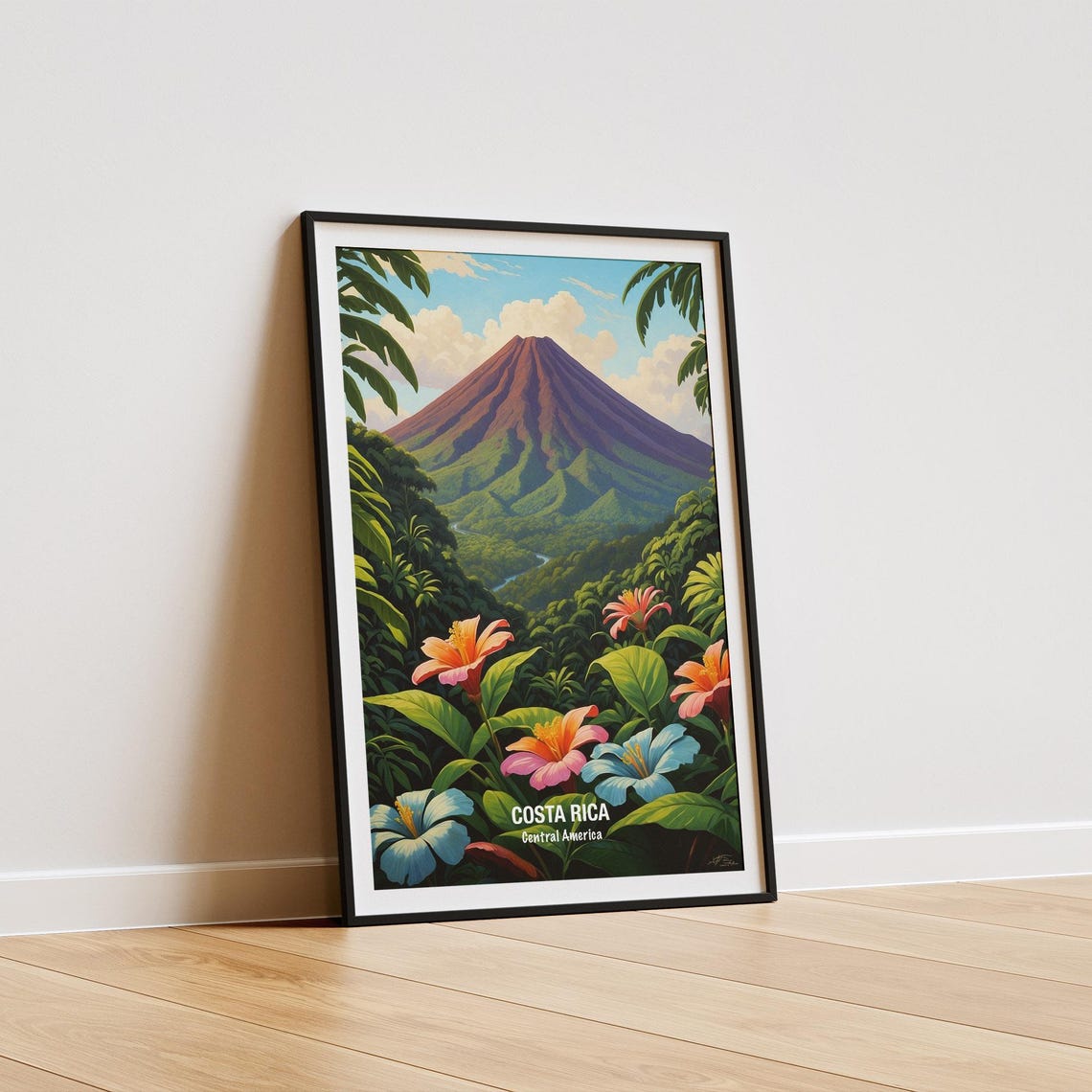 Costa Rica Volcano Rainforest Hibiscus Flowers Central America Poster - Image 5