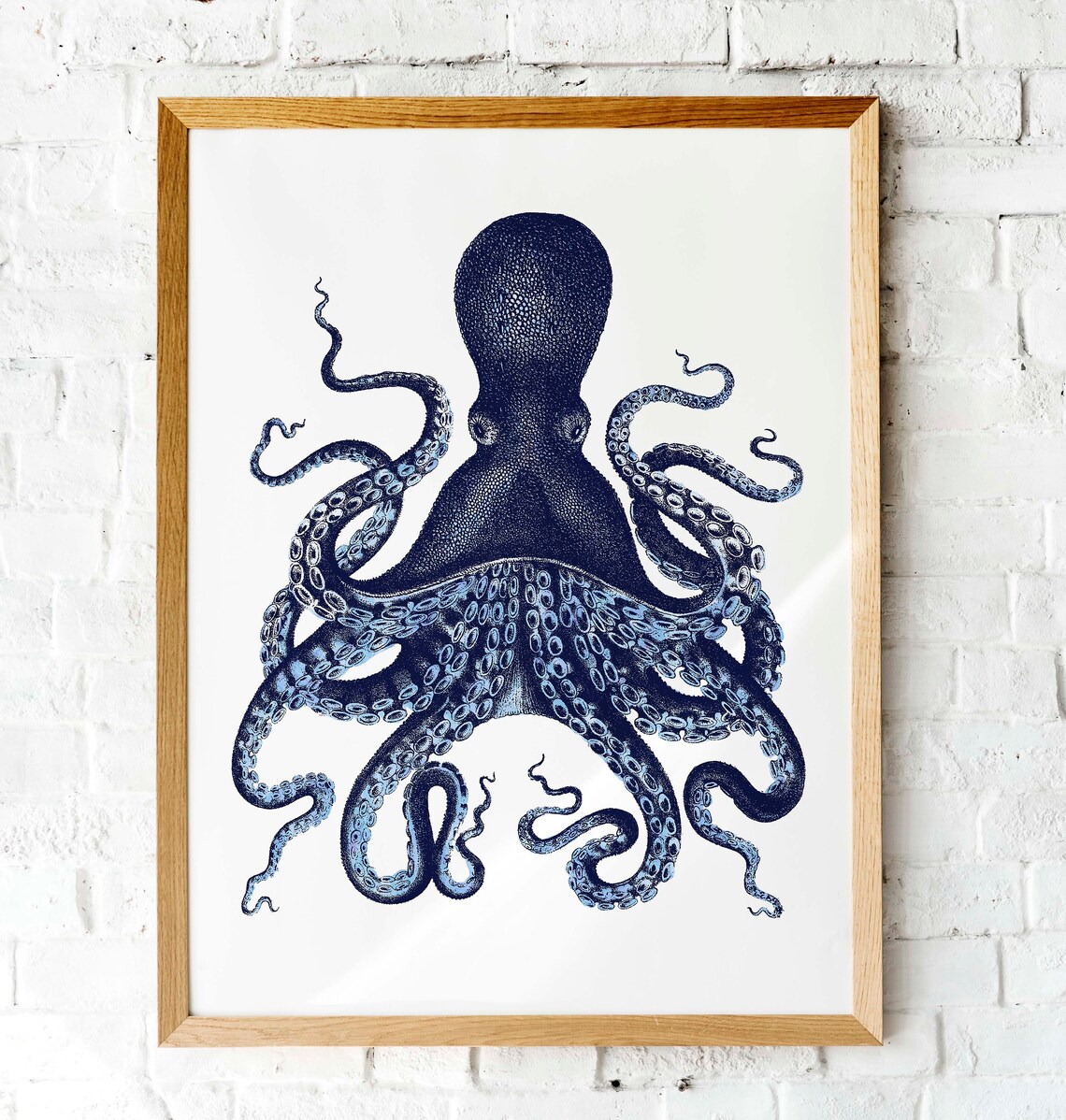 Kraken Octopus Art Print, Ocean Sea Life