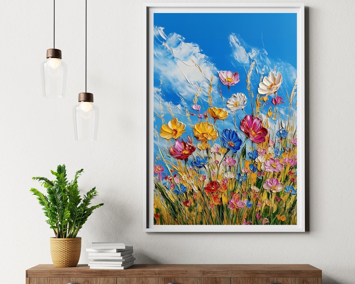 Spring Wildflowers Field, Vintage Floral Art Print - Image 4