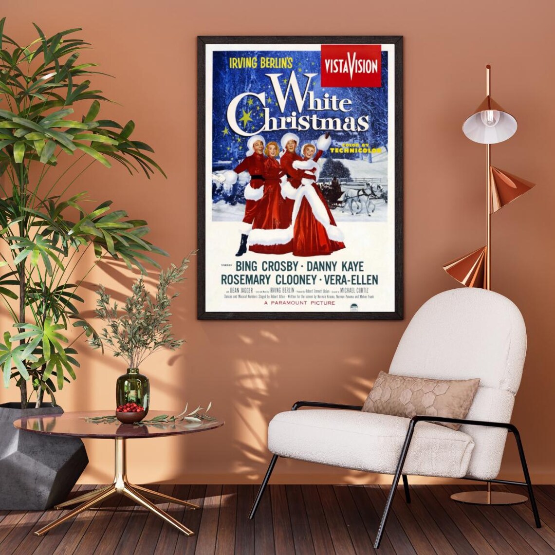 Irving Berlin's White Christmas Vintage 1954 Classic Film Movie Poster - Image 2