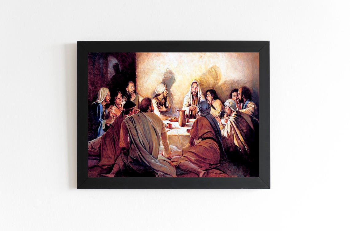 The Last Supper Biblical Christian Religious Painting Poster - Image 2