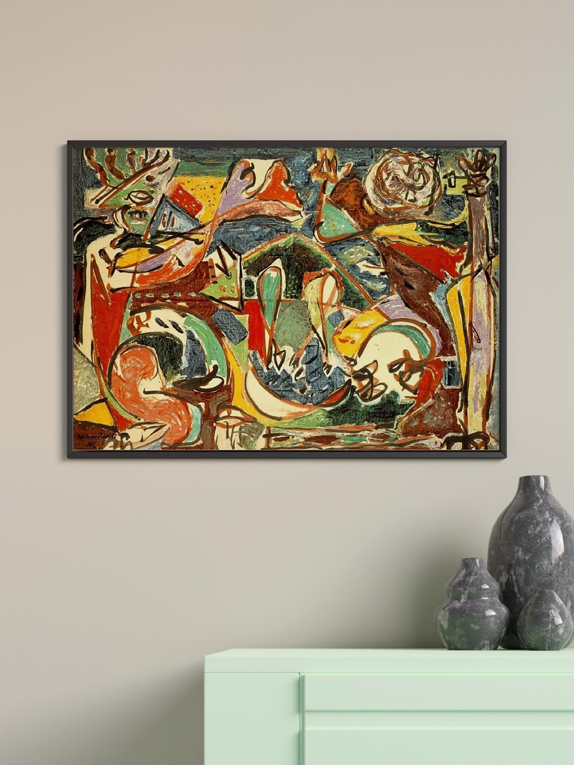 Jackson Pollock The She-Wolf Early Abstract Expressionist Poster - Image 5