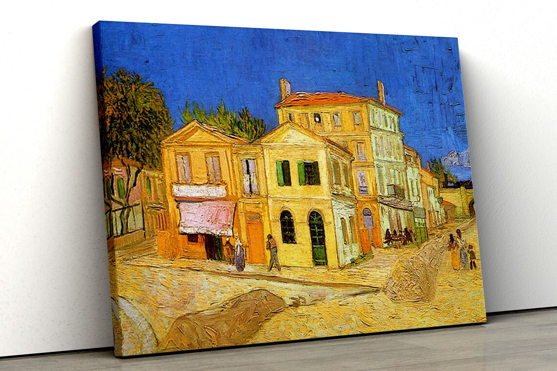 Van Gogh Yellow House Street In Arles Classic Impressionist Poster