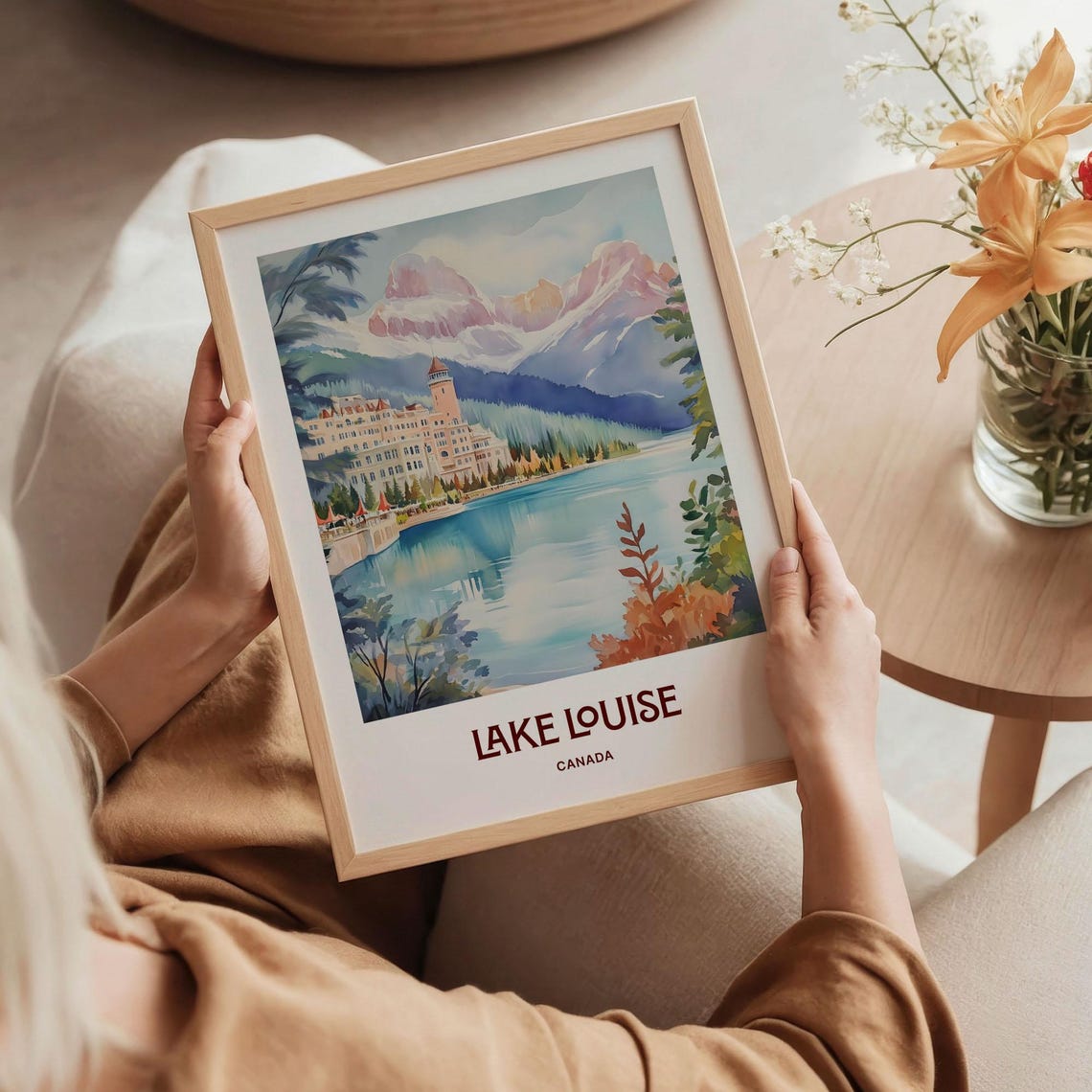 Lake Louise Canada Turquoise Lake Grand Hotel Mountain Poster - Image 5