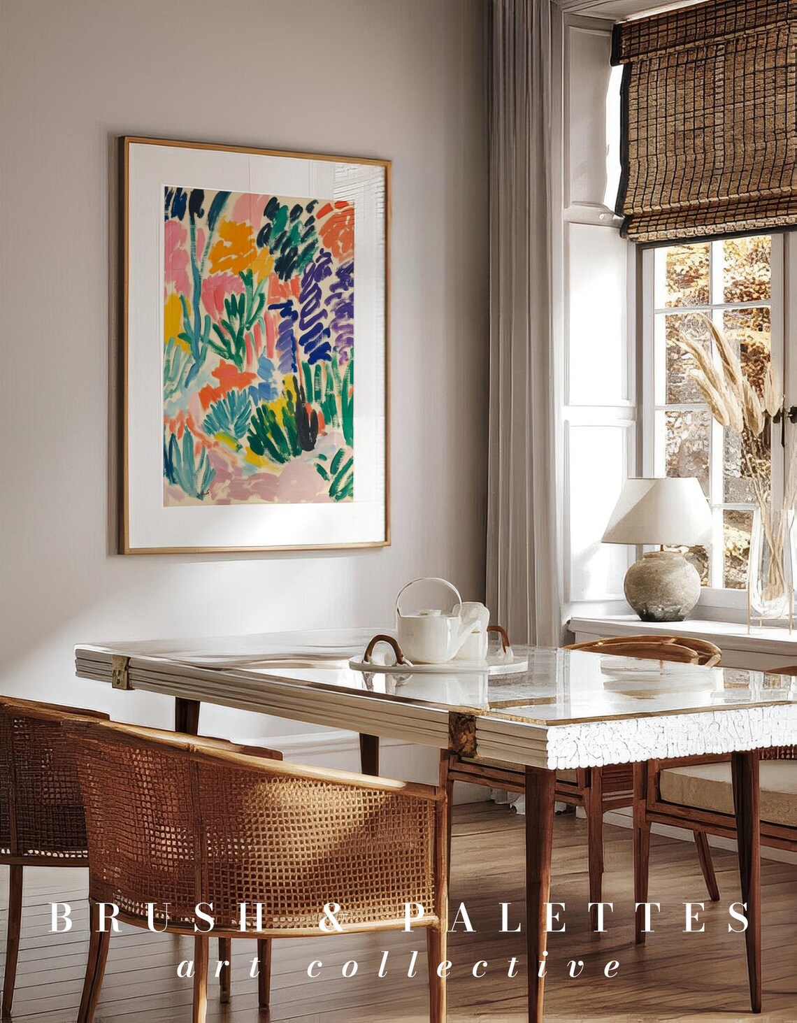 Bold Fauvist Abstract Flower Garden Colorful Brushstroke Poster - Image 3