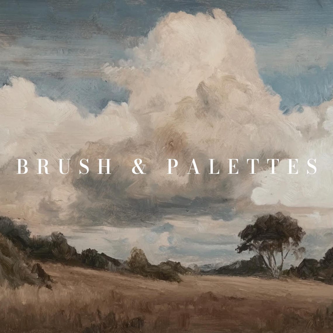 Dramatic Clouds Over Golden Field Stormy Sky Landscape Painting Poster - Image 3