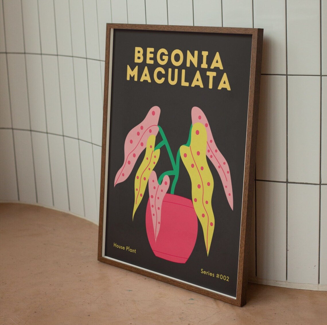 Begonia Plant Wall Print, Indoor Houseplant Art - Image 2
