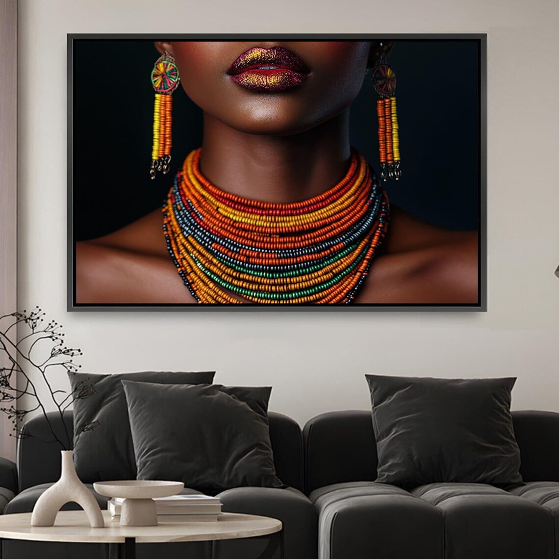 African Woman Portrait Art Print, Ethnic Decor