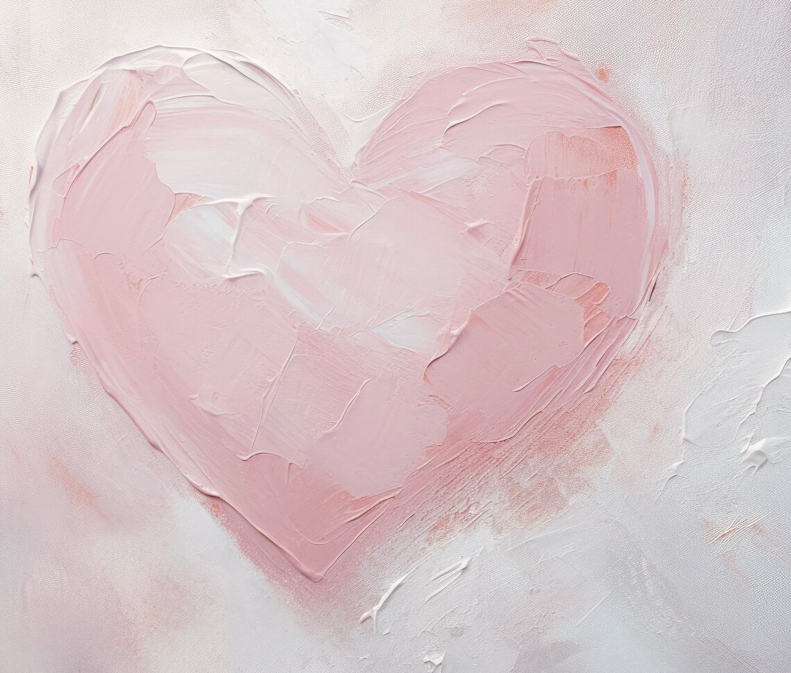Valentines Day Pink Heart Vintage Art Print - Image 6