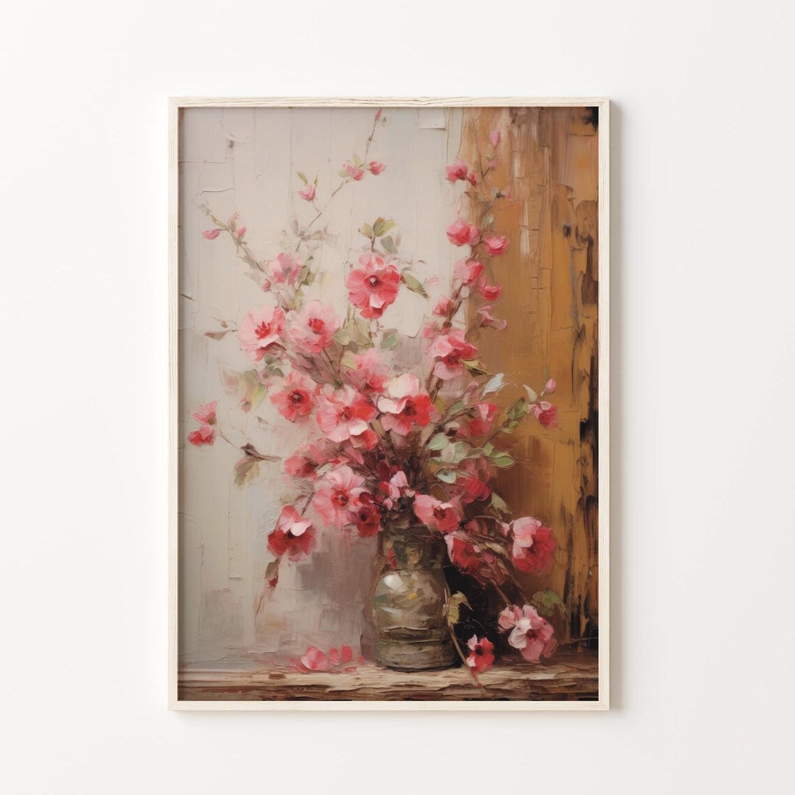 Pink Blossoms In Glass Vase Romantic French Country Floral Poster - Image 4