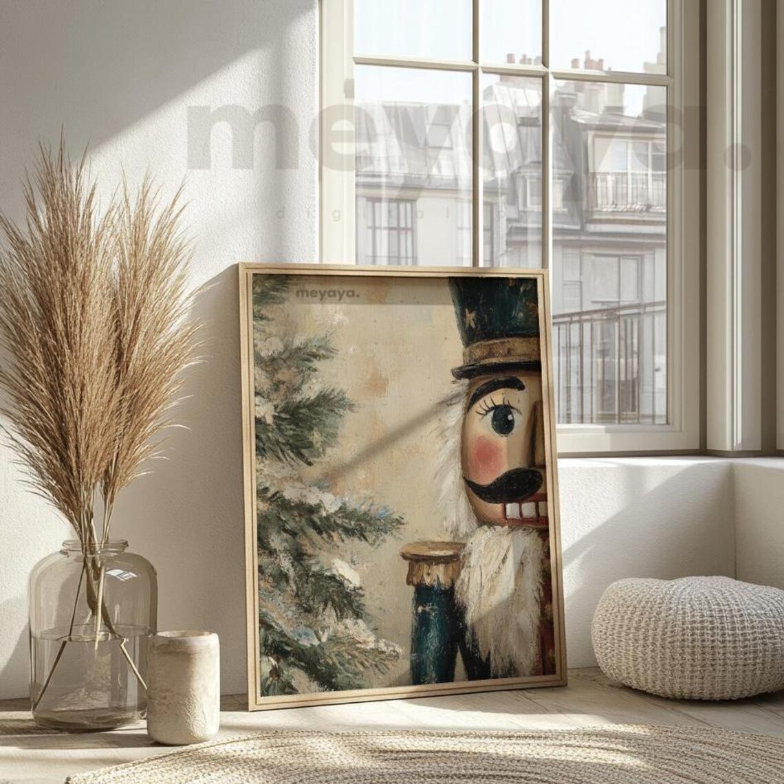 Nutcracker Painting Vintage Christmas Art Print - Image 6