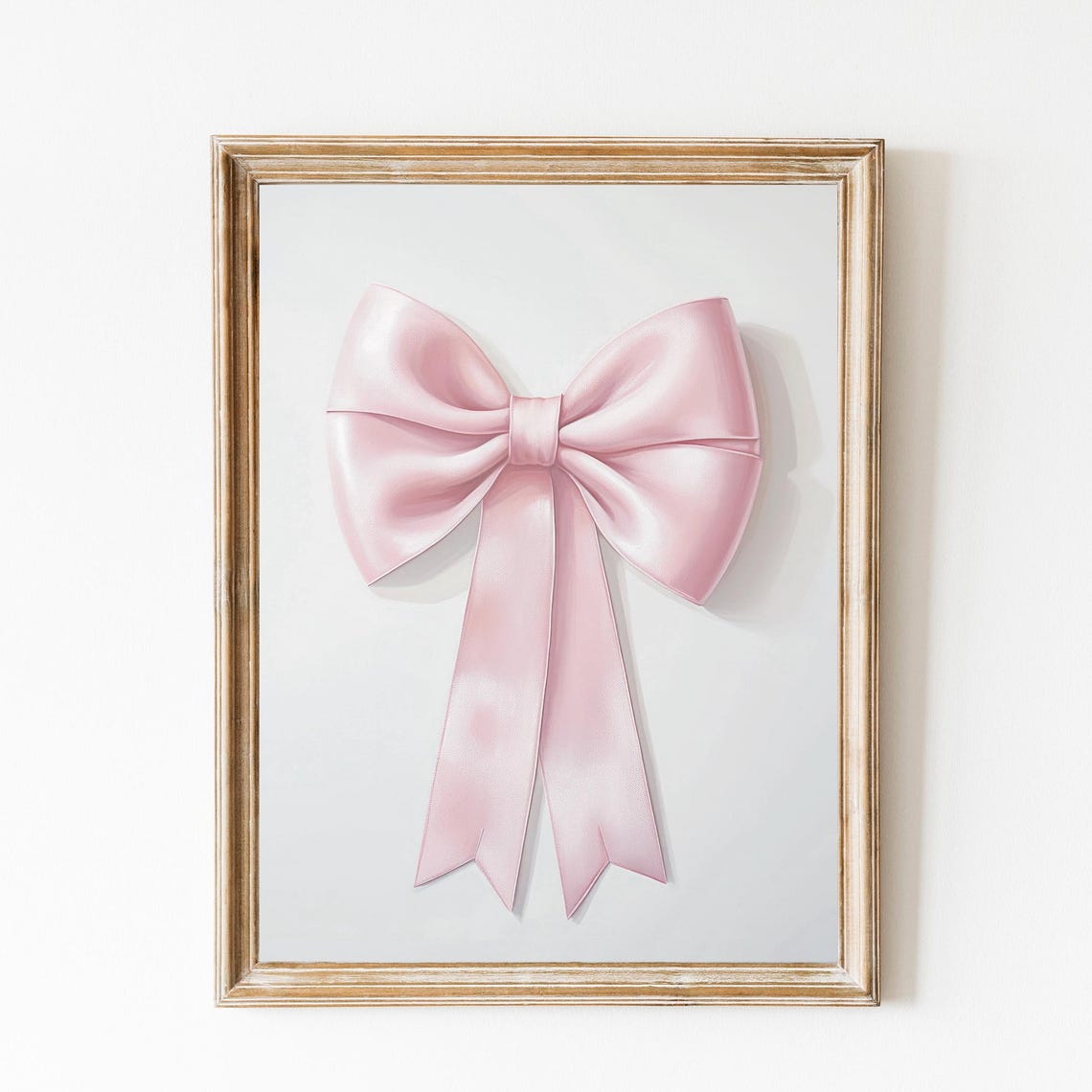 Large Pink Satin Bow Coquette Pastel Trendy Minimalist Poster