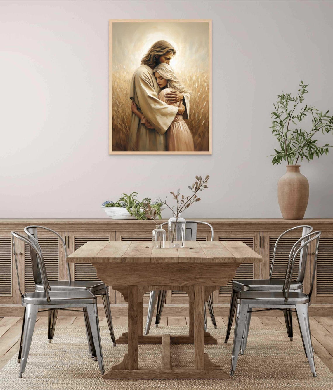 Trusting Him Christian Art Jesus Hugging Girl Art Jesus Wall Art Lds Painting Bible Jesus And Woman Jesus Art Christ Png - Image 5