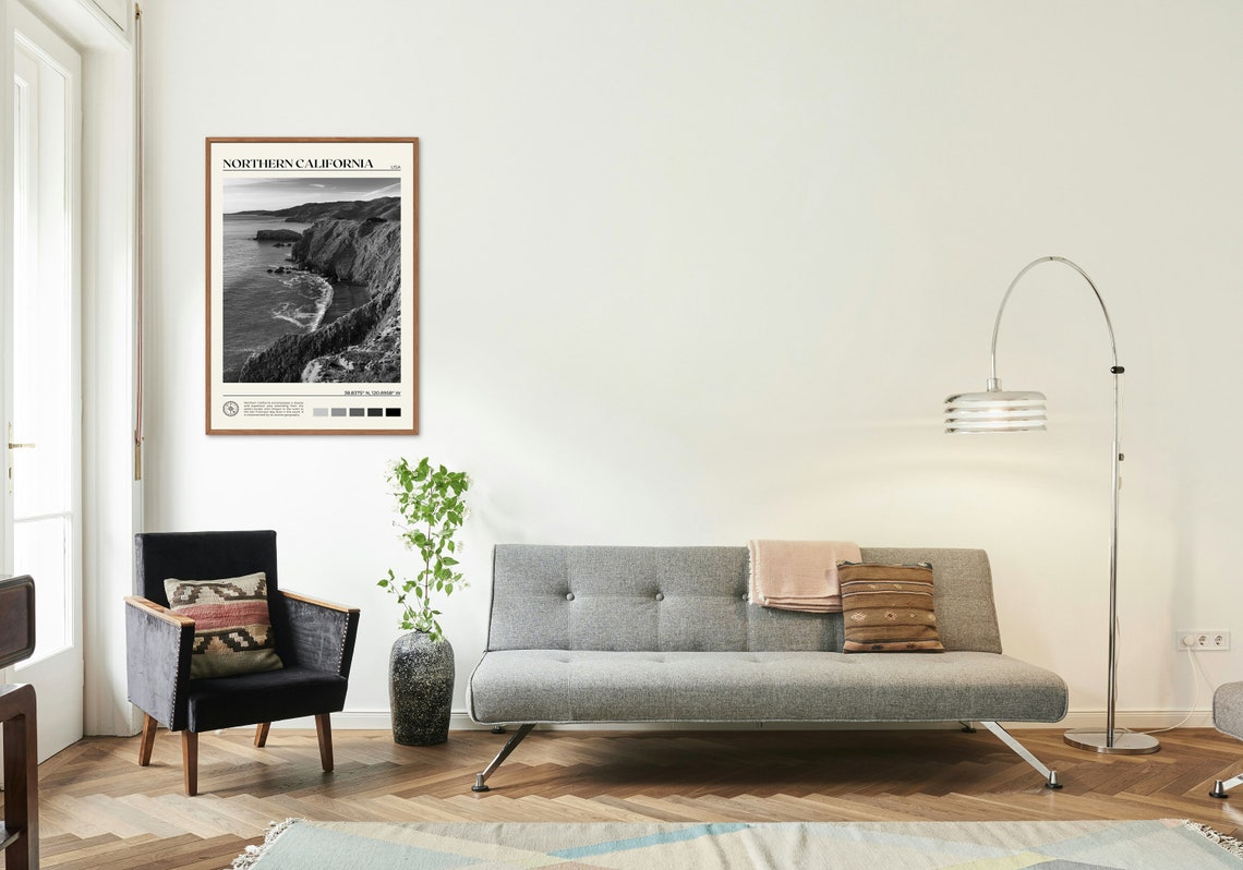 Black And White Northern California Print California Wall Art Northern California Poster California Photo California Poster Print - Image 3