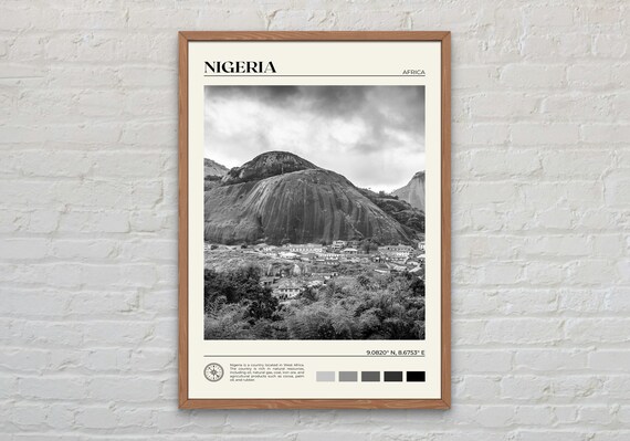 Black And White Nigeria Print Nigeria Wall Art Nigeria Poster Nigeria Photo Nigeria Poster Print Nigeria Wall Decor Africa Poster