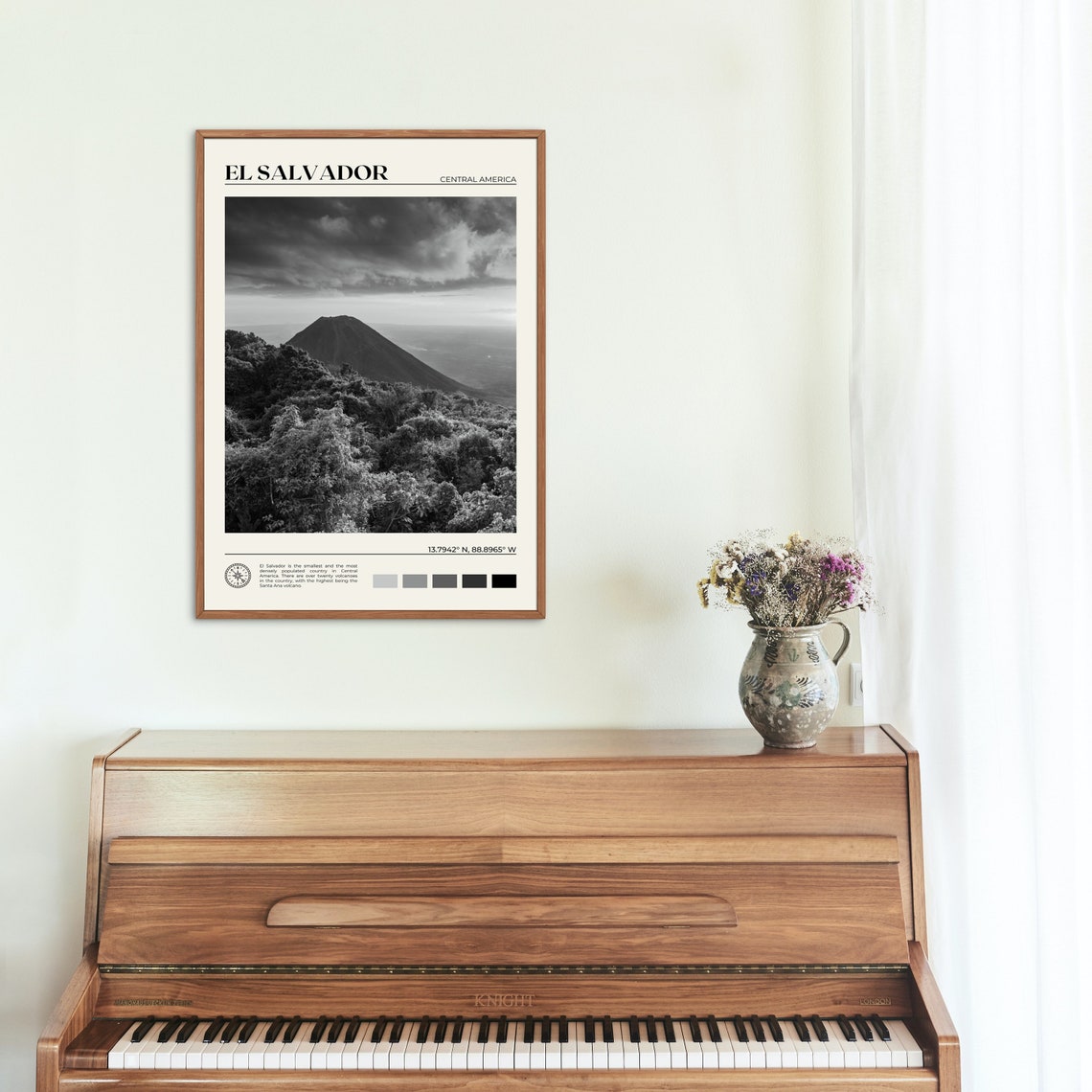 Black And White El Salvador Print El Salvador Art El Salvador Poster El Salvador Photo El Salvador Poster Print El Salvador Decor - Image 2