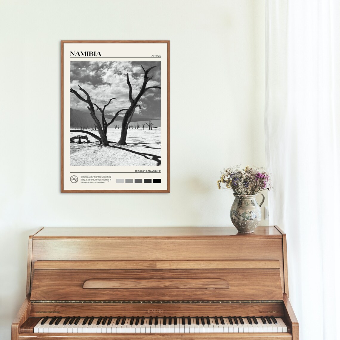 Black And White Namibia Print Namibia Wall Art Namibia Poster Namibia Photo Namibia Poster Print Namibia Wall Decor Africa Poster - Image 2