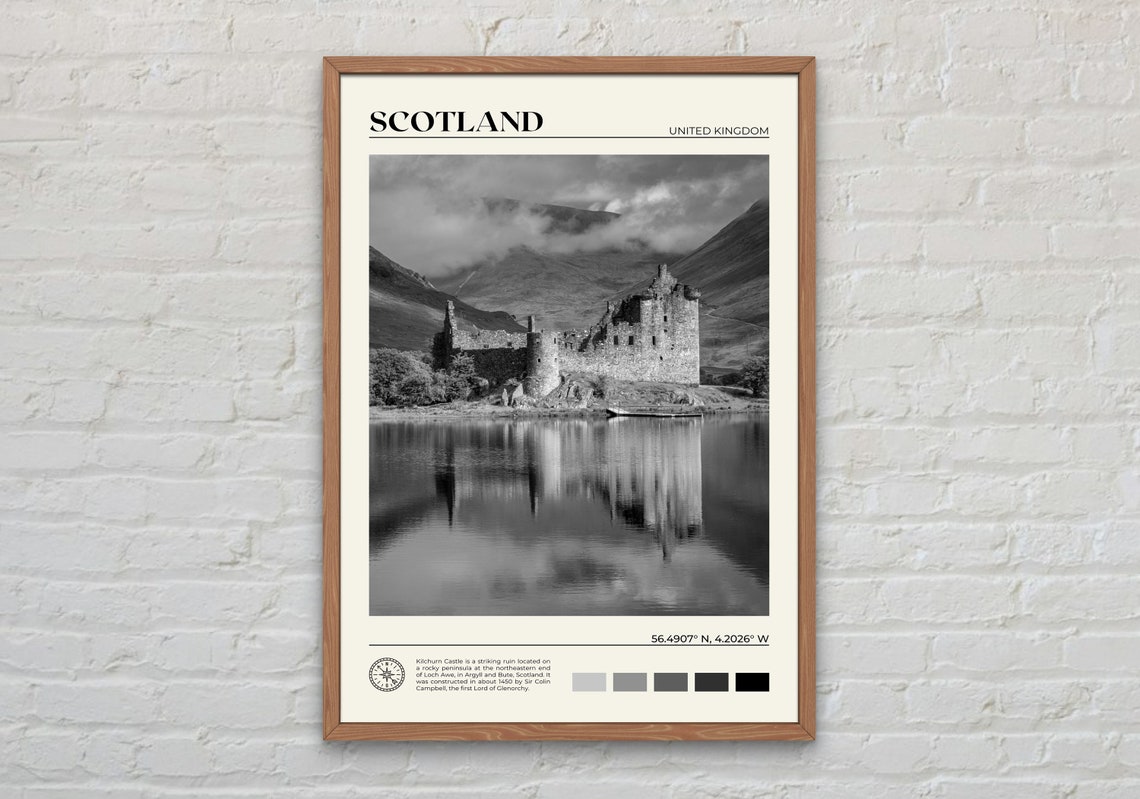 Black And White Scotland Print Scotland Wall Art Scotland Poster Scotland Photo Scotland Poster Print Scotland Wall Decor Uk Print