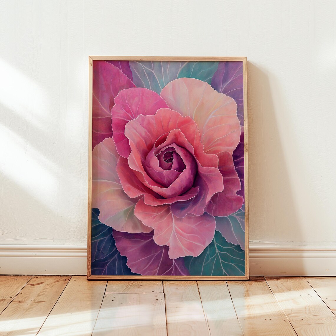 Georgia Okeeffe Rose Print, Colorful Floral Art Print