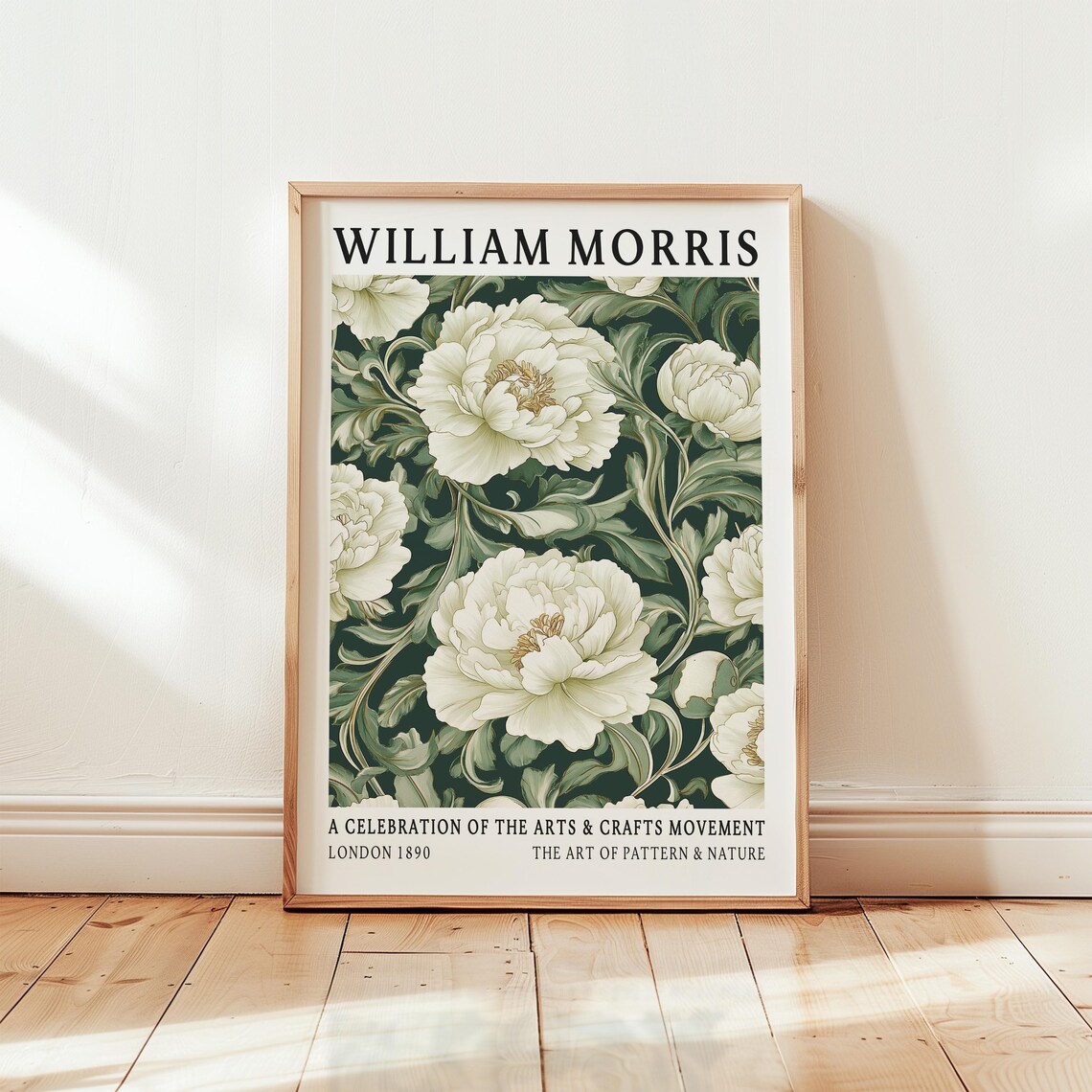 William Morris Peony Vintage Floral Botanical Art Print
