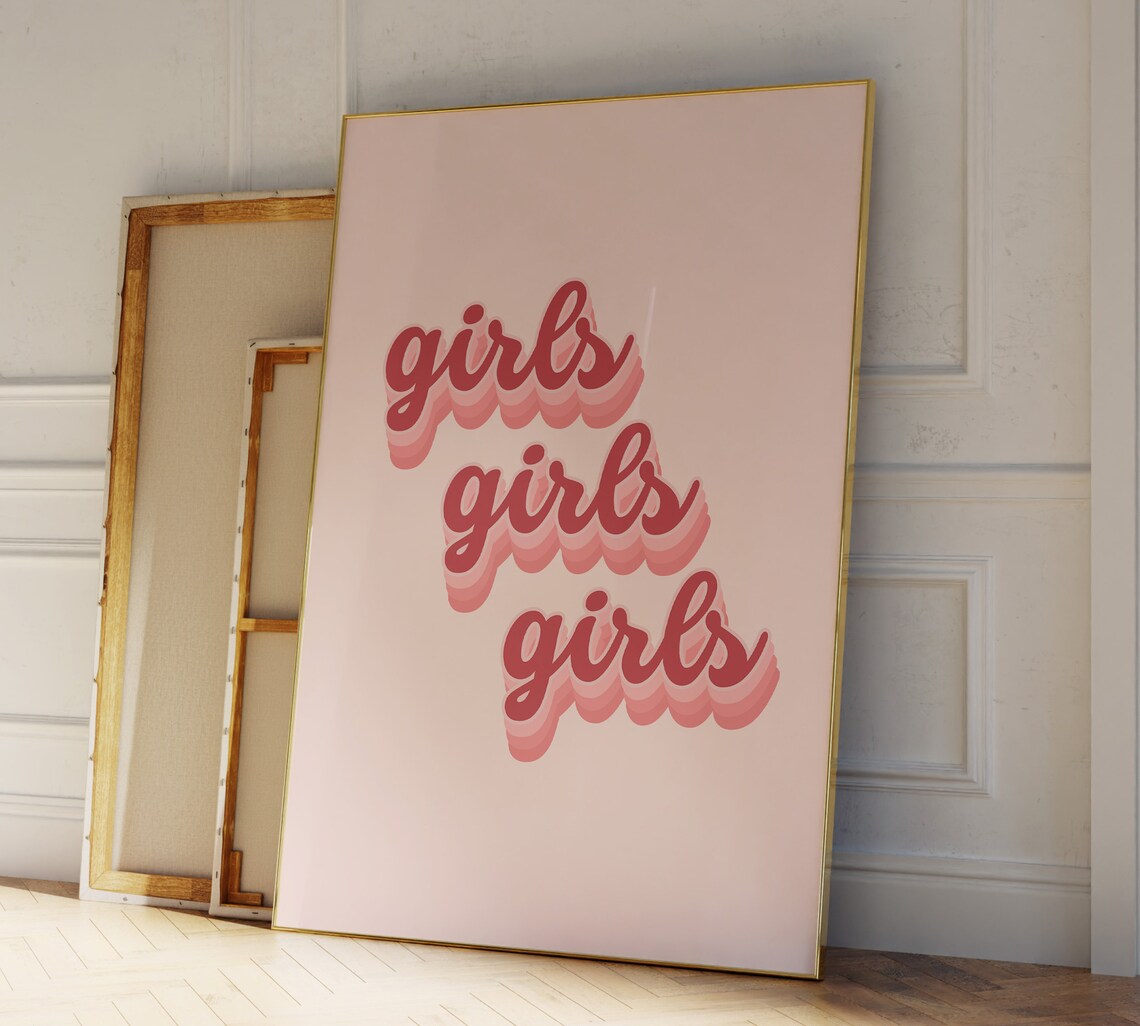 Girls Poster, Feminist Girl Power Wall Art Print