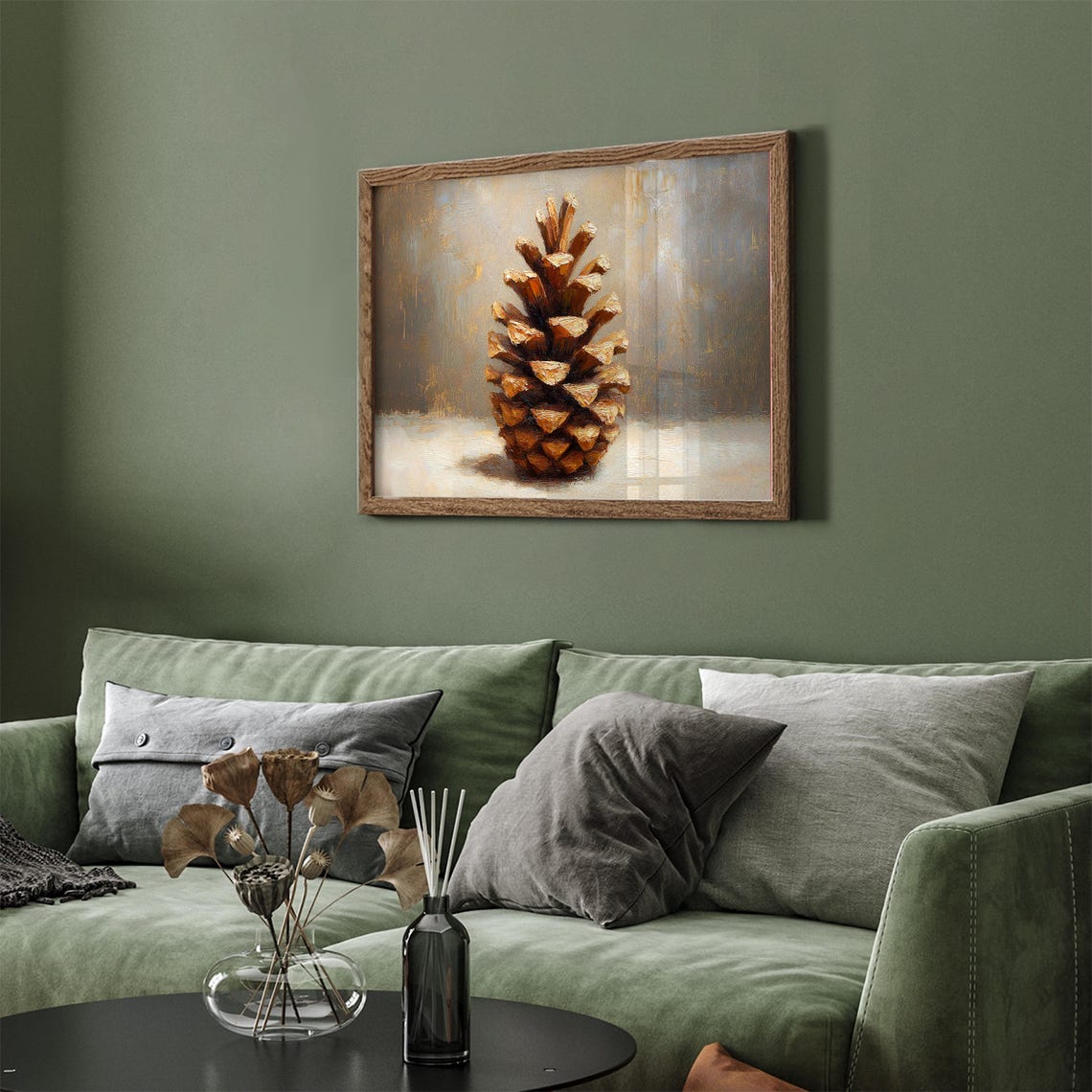 Antique Pine Cone Botanical Study Vintage Winter Decor Wall Print - Image 4