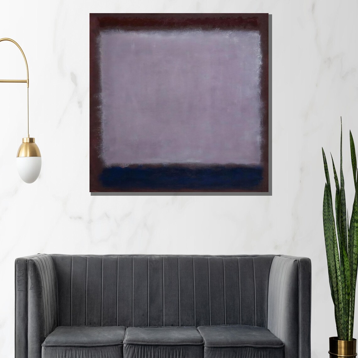 Mark Rothko Subtle Purple and Blue Calm Color Field Art Poster - Image 3