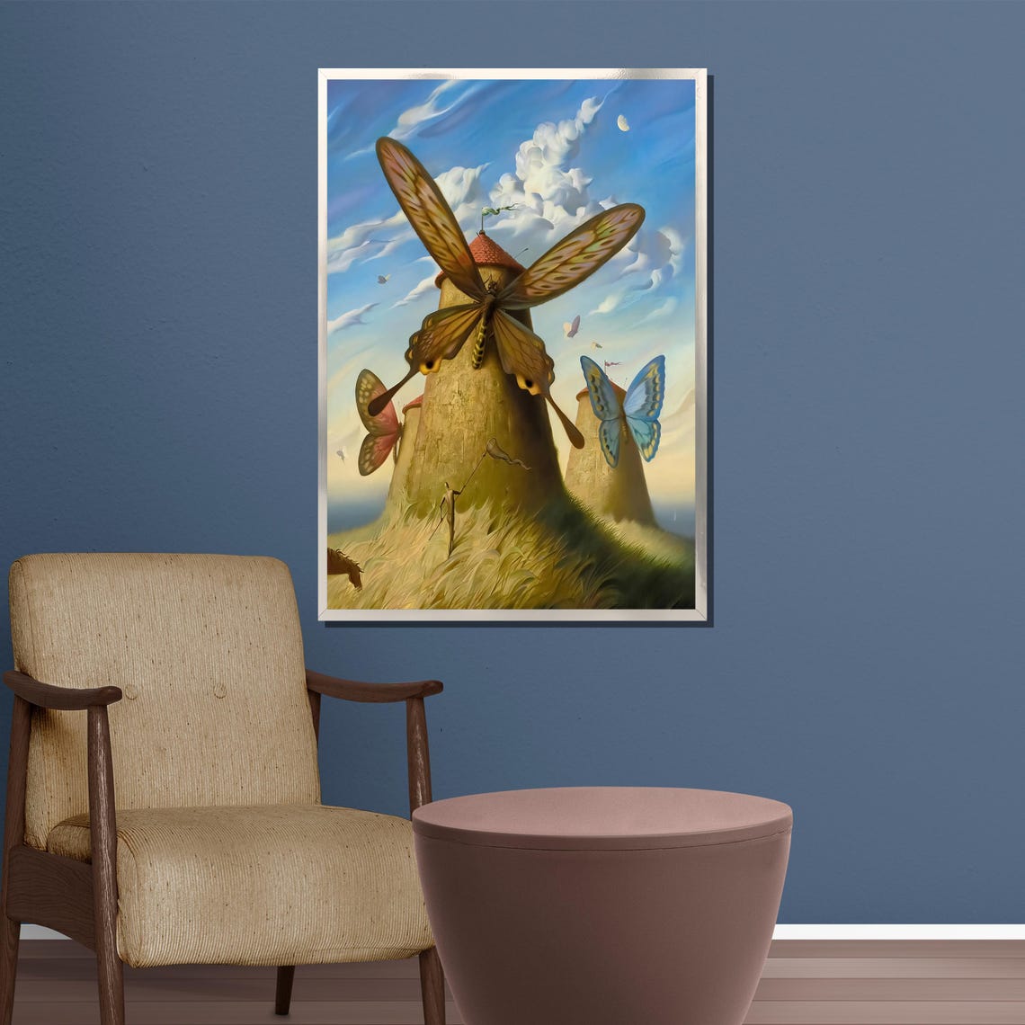 Vladimir Kush Butterfly Windmills Surreal Art Dreamlike Wall Decor For Home Or Office Unique Gift - Image 5