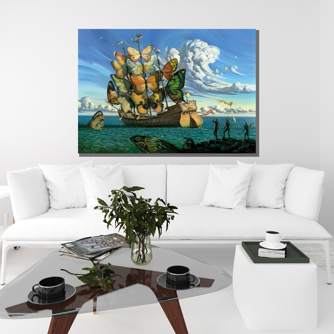 Vladimir Kush Winged Ship Butterfly Sails Surrealist Ocean Poster - Image 3