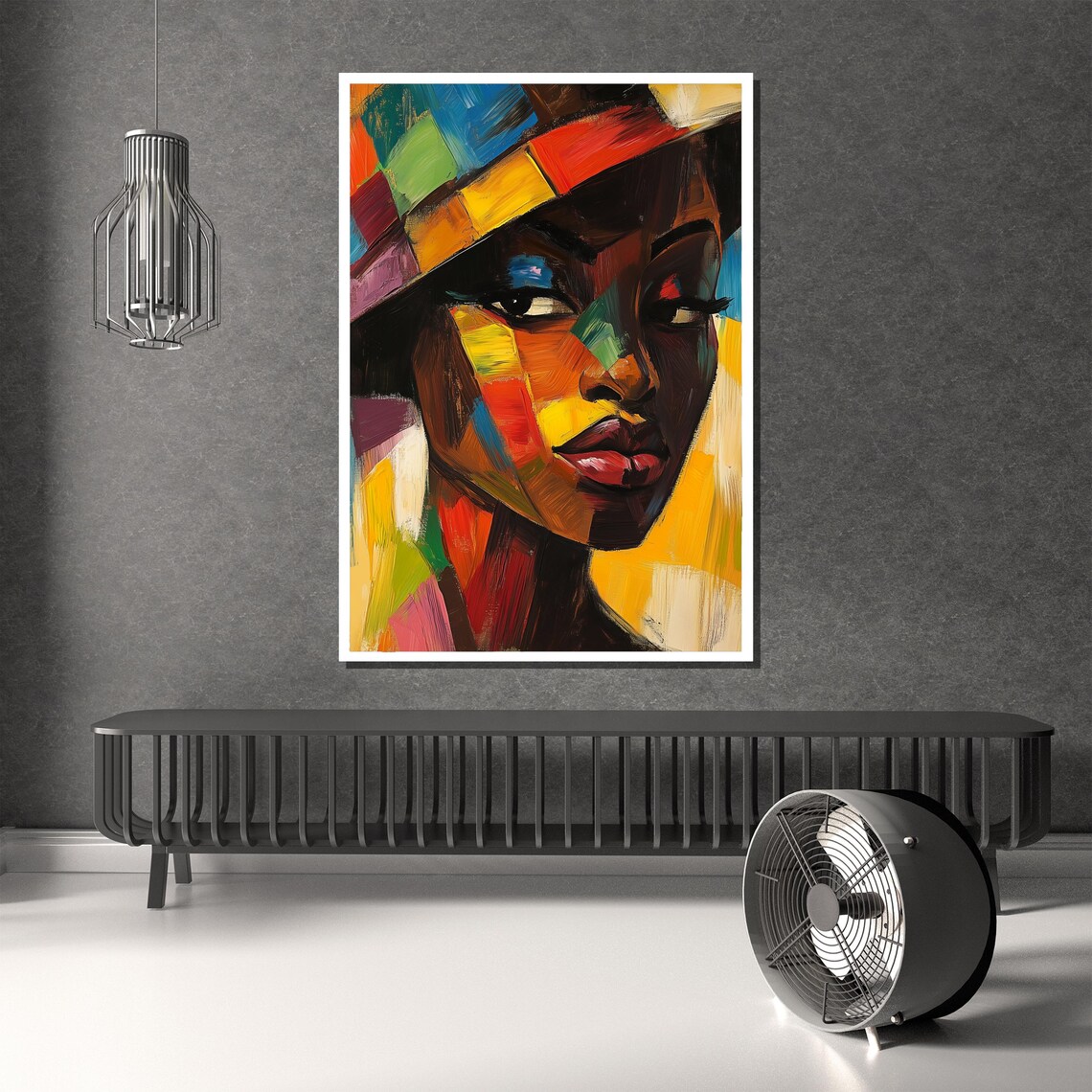 Fauvist Woman Portrait in Bold Wild Color Blocks Modern Art Poster - Image 2