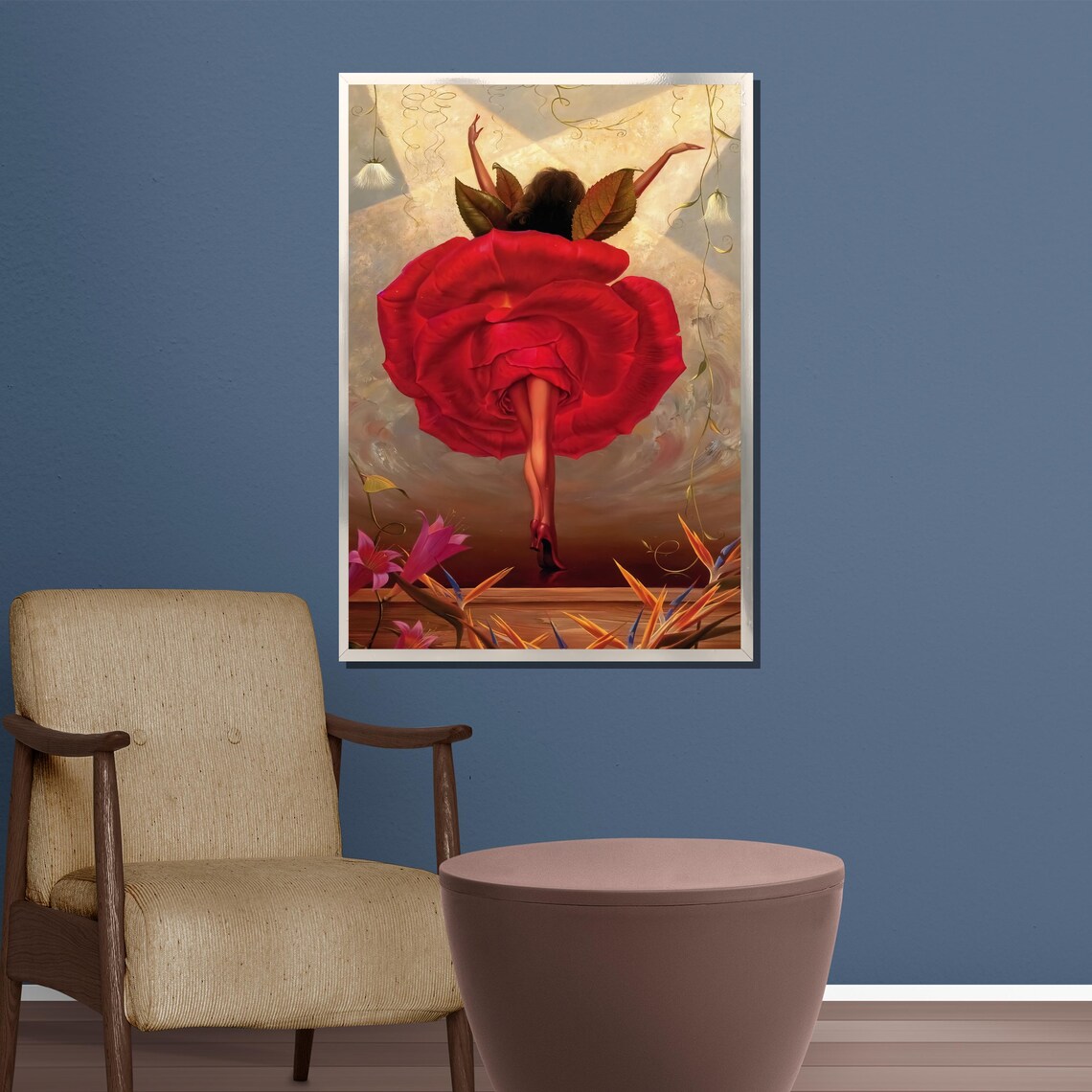 Vladimir Kush Rose Dancer Surrealist Red Flower Lady Fantasy Poster - Image 5