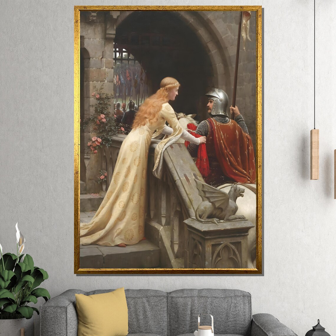 Edmund Blair Leighton Godspeed Medieval Knight Farewell Poster