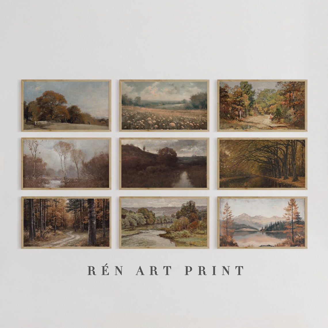 Vintage Fall Landscape Art Print, Farmhouse Decor - Image 2