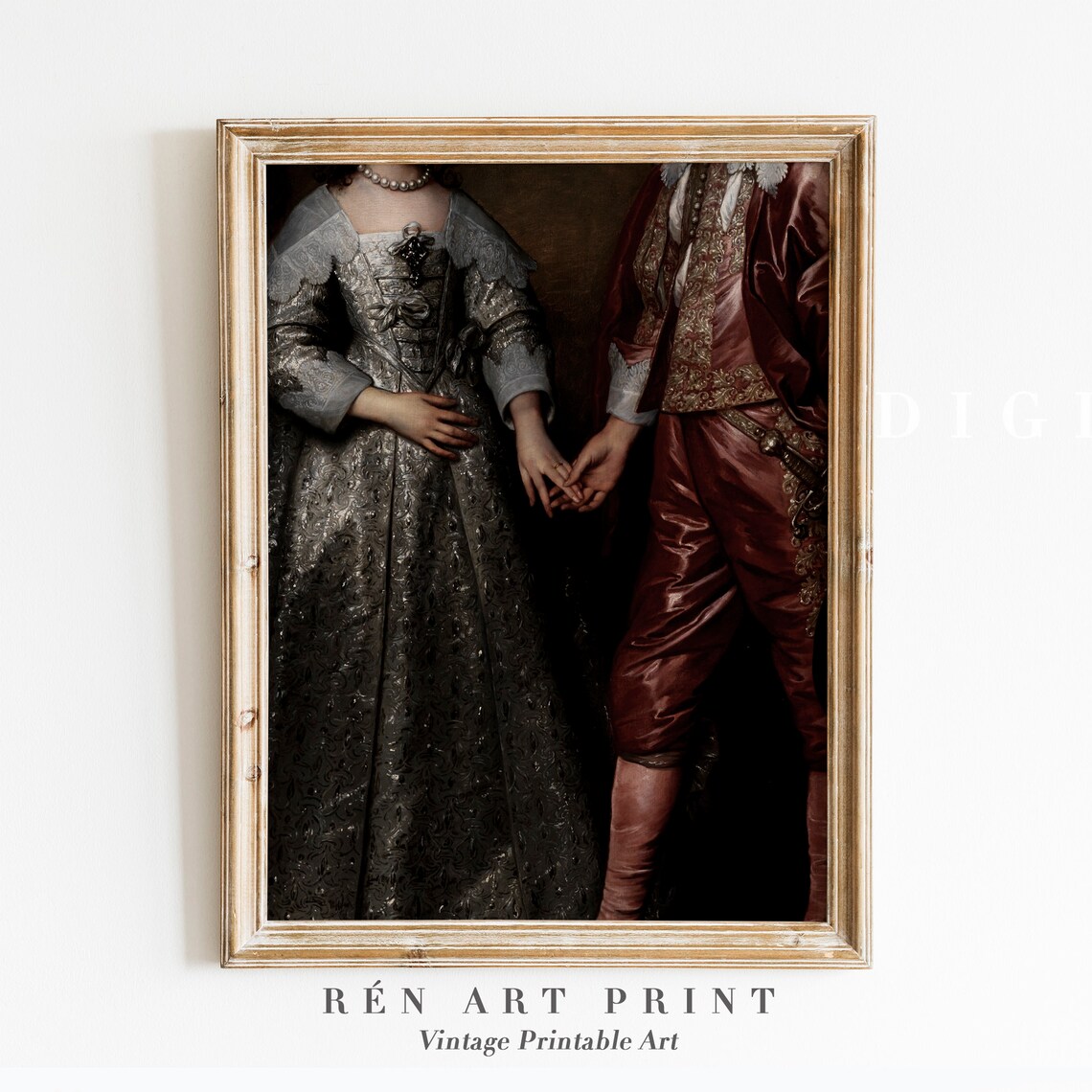Vintage Romantic Victorian Portrait Art Print