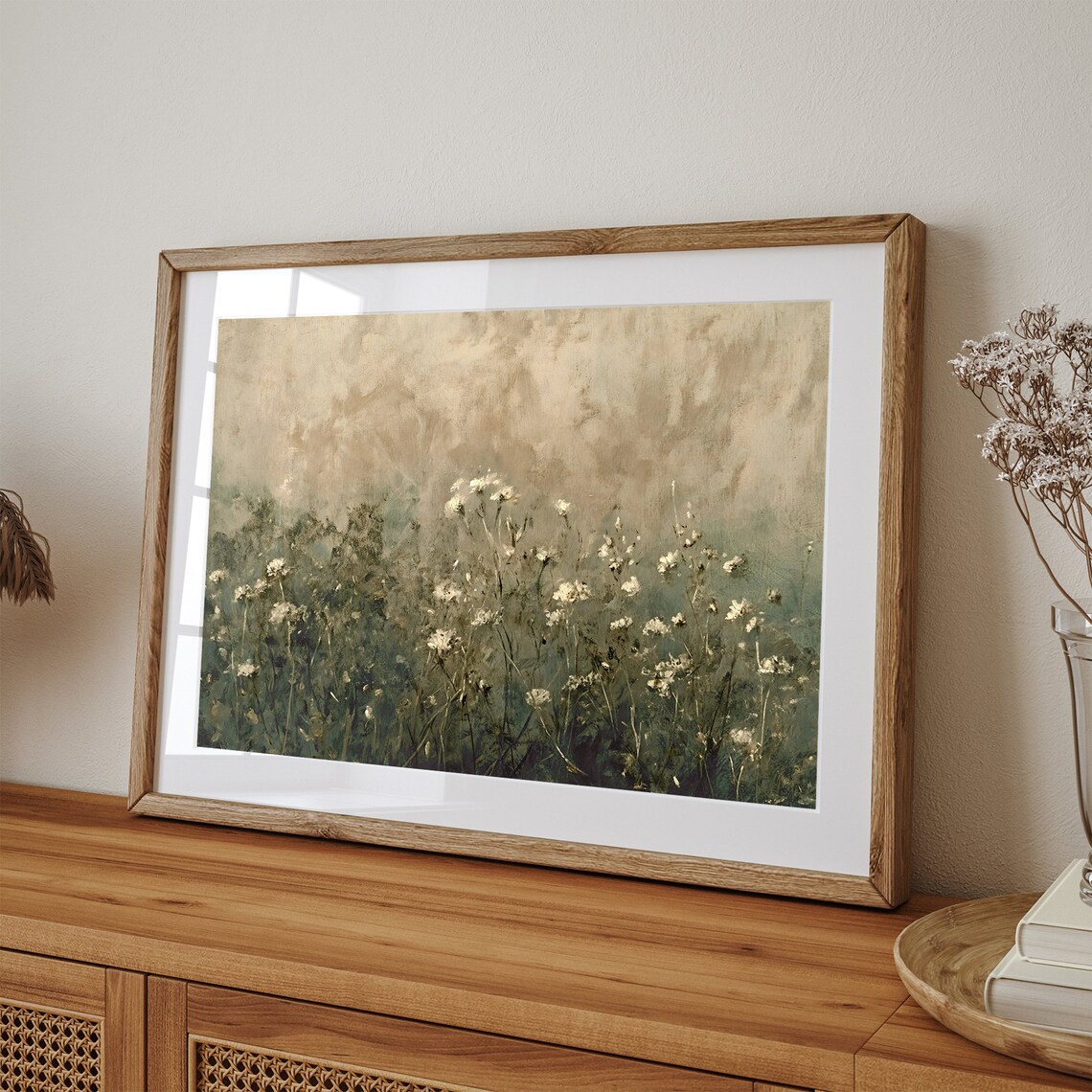 Antique Wildflower Painting, Vintage Farmhouse Print - Image 2