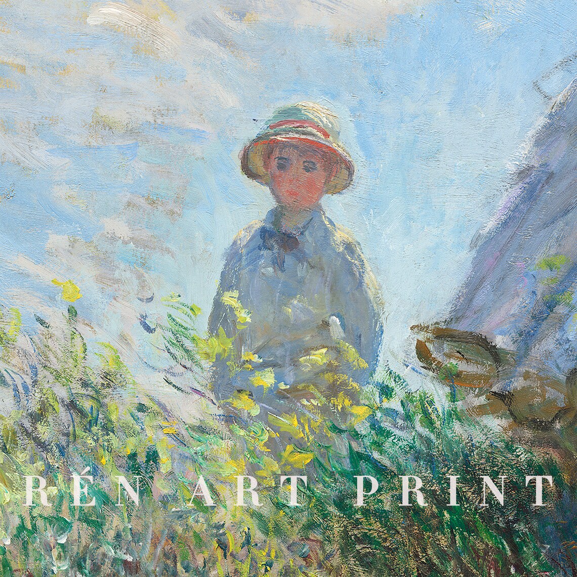 Monet-Inspired Woman With a Parasol Art Print - Image 2