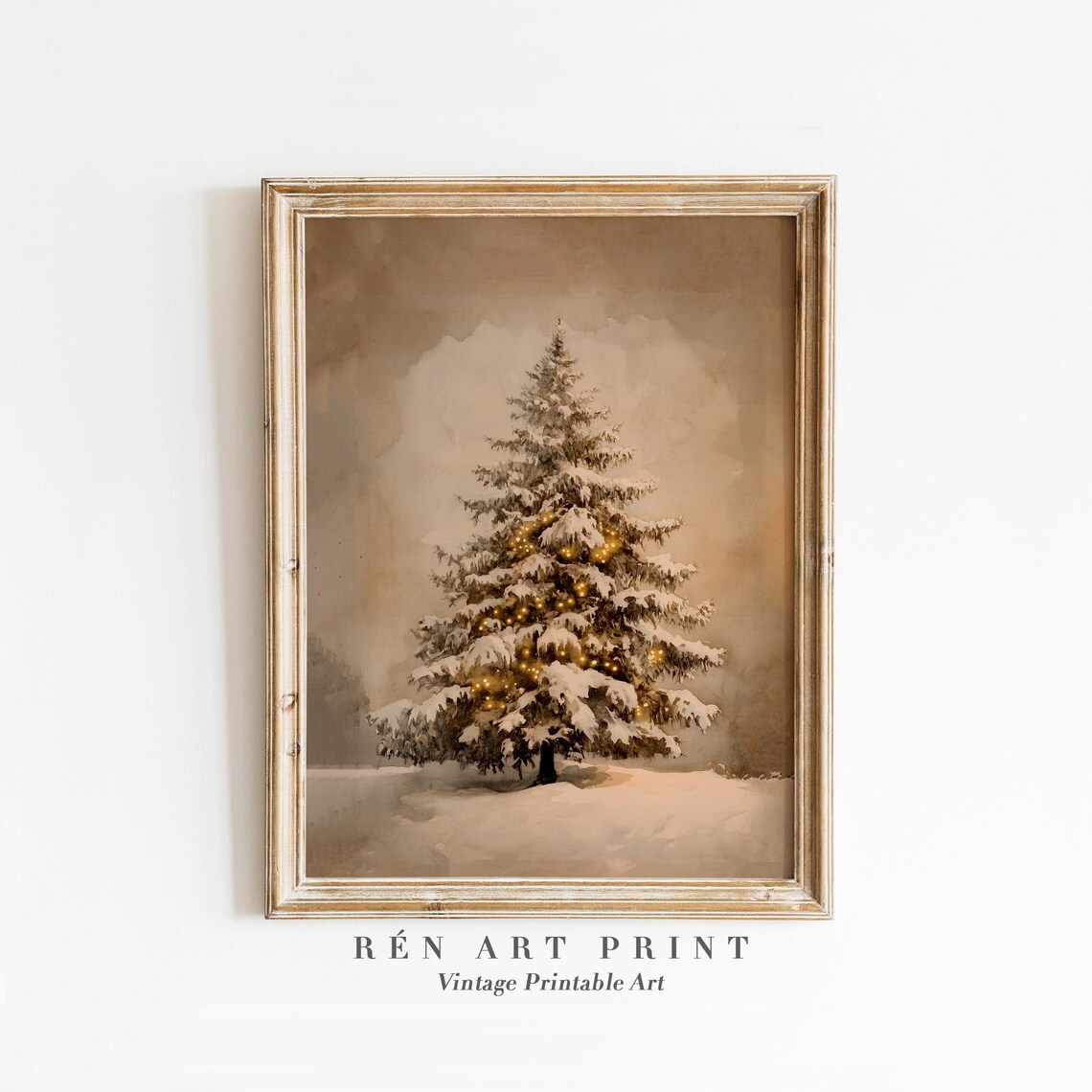 Christmas Tree - Vintage Winter Art