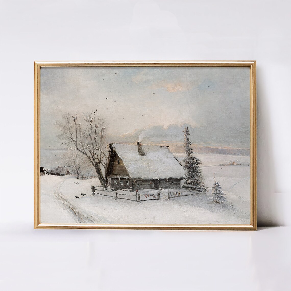 Vintage Winter Christmas Gallery Wall Set Art Print - Image 3