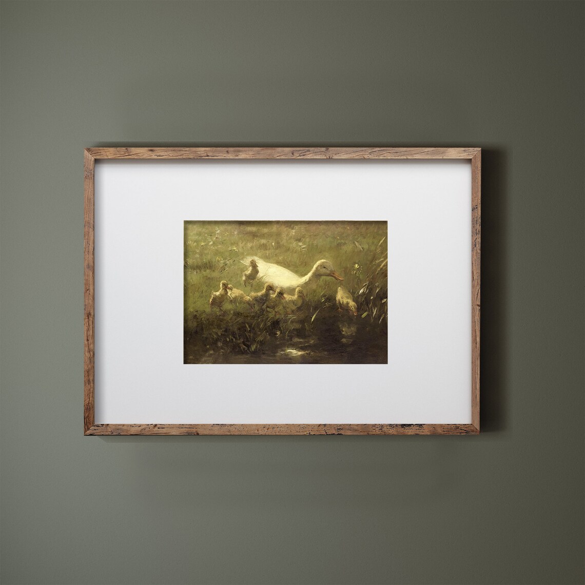 Vintage Duck Spring Scenery Antique Nursery Art Print - Image 2