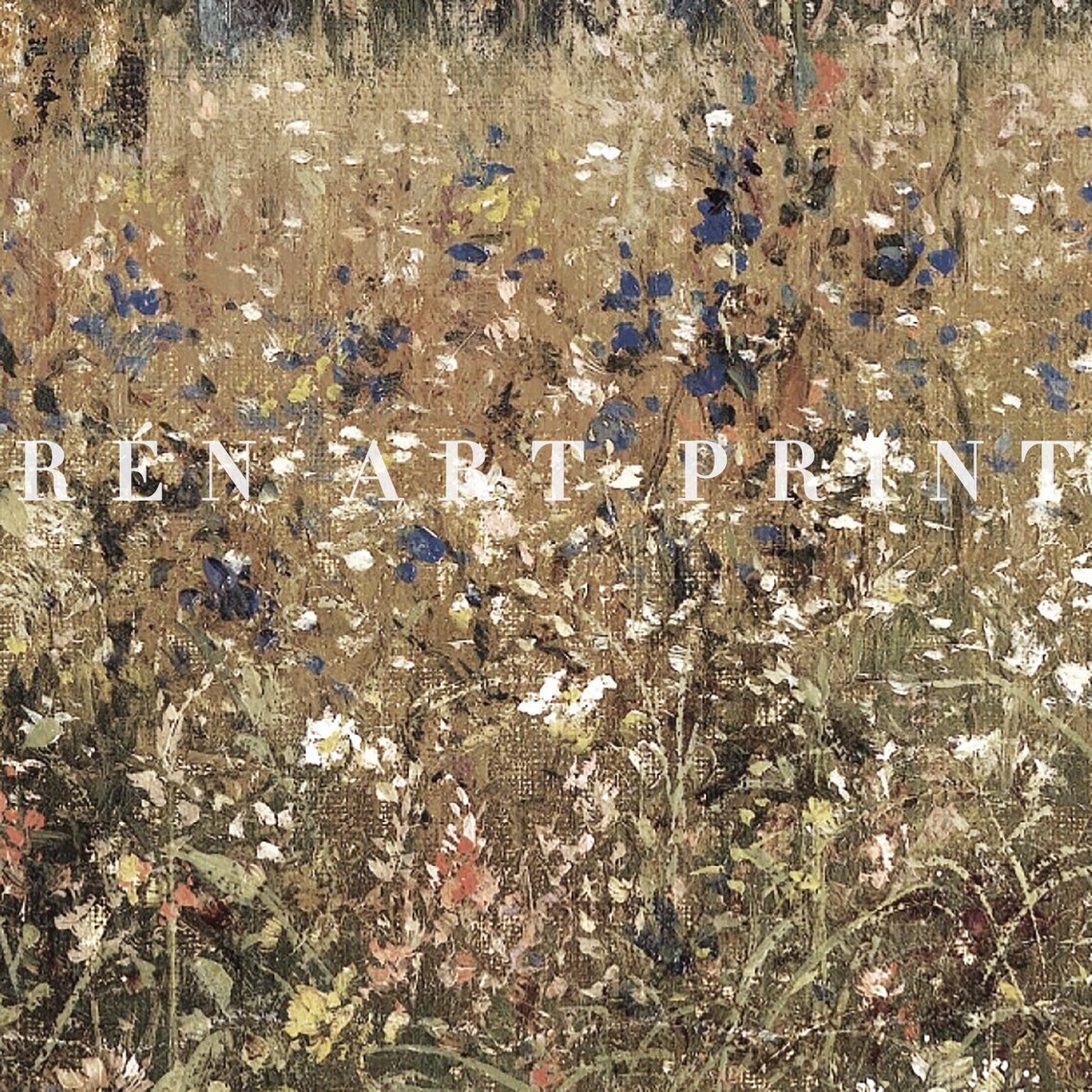 Vintage French Country Wildflower Field Art Print - Image 3