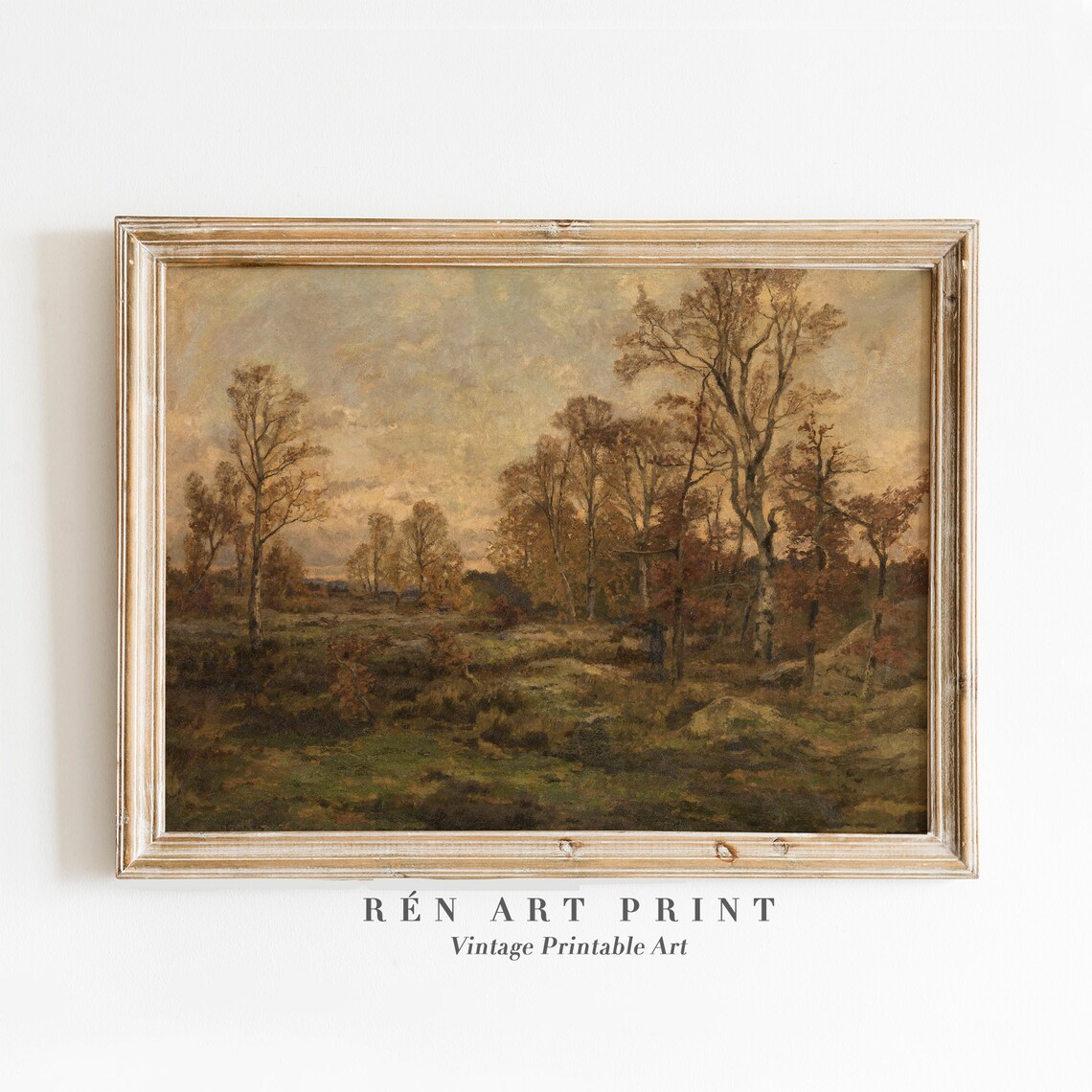 Vintage Autumn Painting, Rustic Fall Art Print