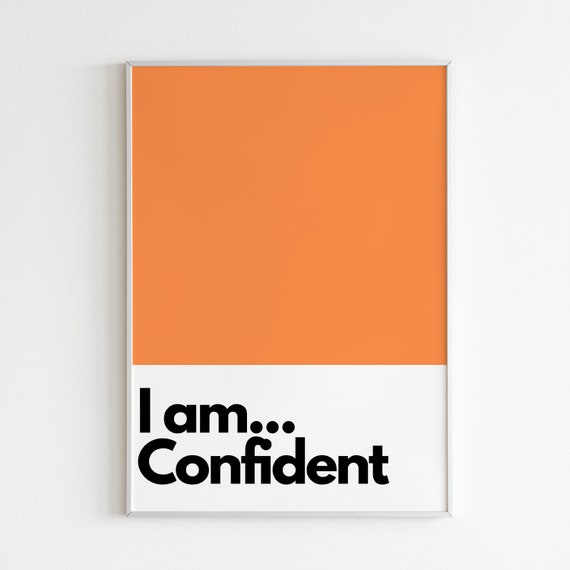 I Am Confident, Kids Bedroom Nursery Art Print